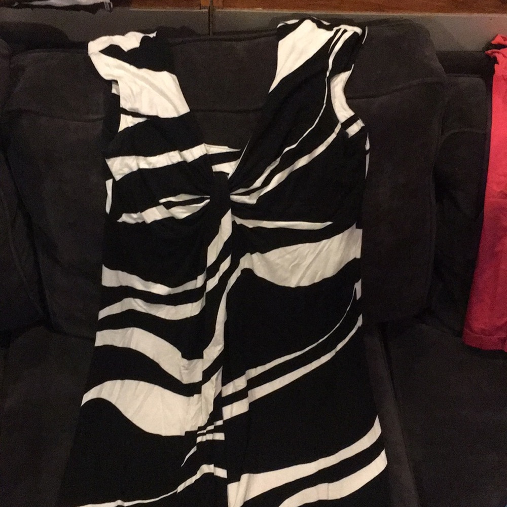 Black and white party dress